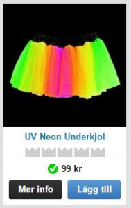 neonfärgade underkjolar