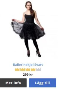 svart ballerinadräkt