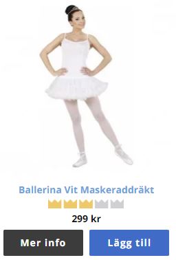 vit ballerinadräkt